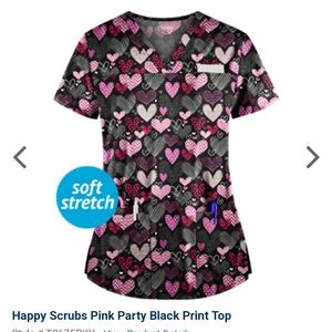 Happy Scrubs 3x scrub top